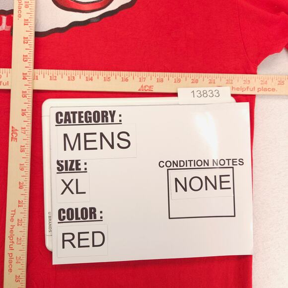 NFL Kansas City Chiefs Graphic Football T-Shirt Mens Size Extra Large XL Red - Picture 7 of 9